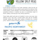 Grown in Idaho Yellow Split Peas | 4 lb Linen Drawstring Bag | Non-GMO | Kosher | Vegan | Dried | High in Fiber and Protein | No