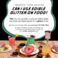 MONÉGASQUE Edible Glitter for Cocktails, 10g, Emerald Green, Ideal for Drinks and Cakes