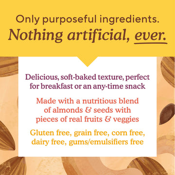 Simple Mills Almond Flour Snack Bars, Spiced Carrot Cake - Gluten Free, Made with Organic Coconut Oil, Breakfast Bars, Healthy S