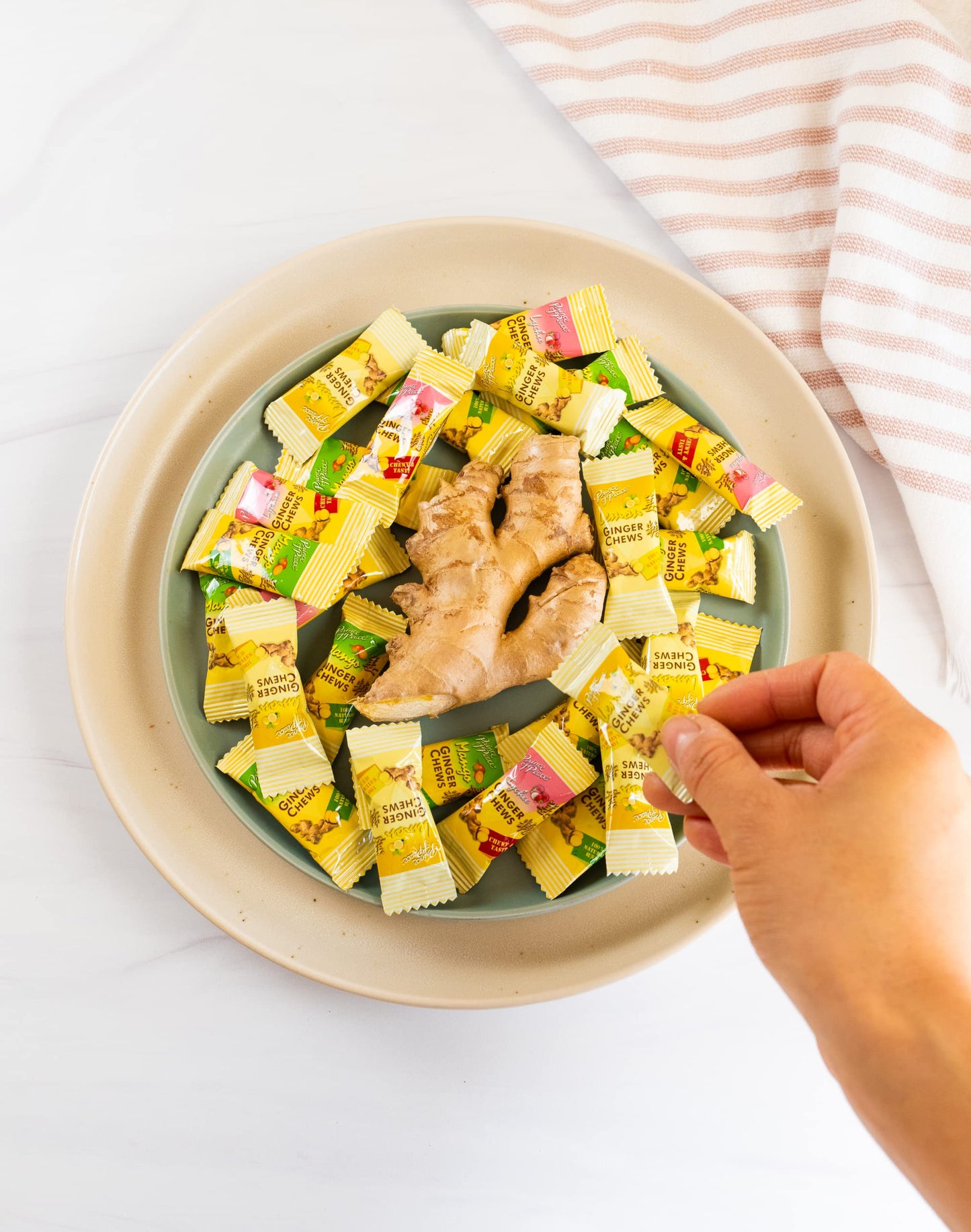 Prince Of Peace Ginger Chews With Mango, 1 Lb. – Candied Ginger – Mango Candy – Mango Ginger Chews – Natural Candy – 2 Pack