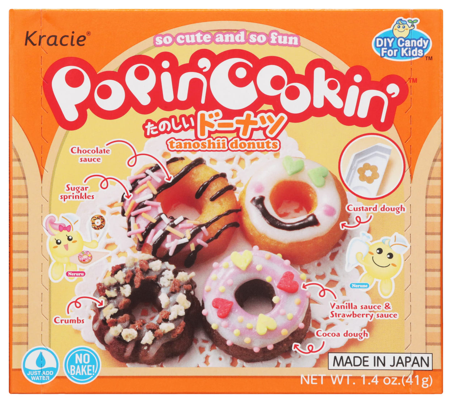 Kracie Popin' Cookin' Diy Candy Donuts Kit, No Bake, 1.4 Ounces (Pack Of 1)