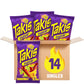 Takis Fuego Rolled Tortilla Chips, Hot Chili Pepper & Lime, 14 Count, 9.9 oz Bags, Total Net Weight 8 lbs 10.6 oz