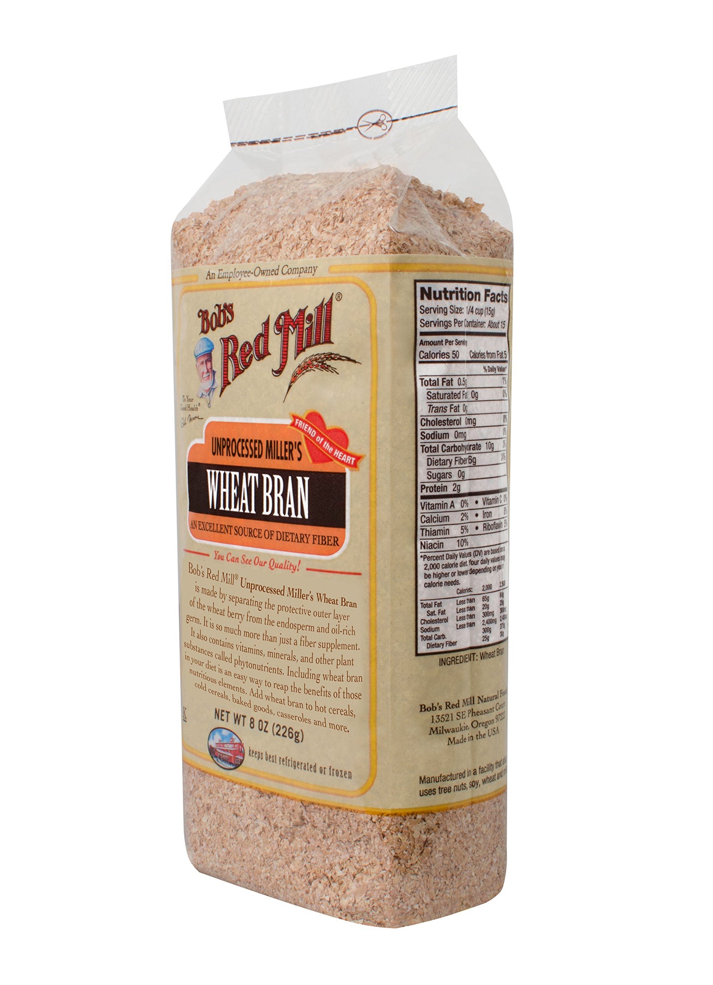 Bobs Red Mill Wheat Bran, 8-ounce (Pack of 4)