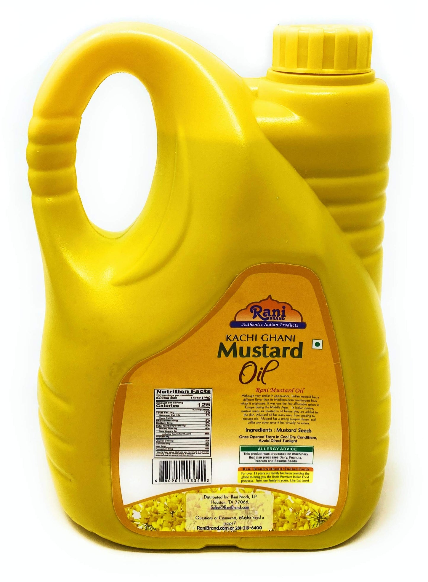 Rani Mustard Oil (Kachi Ghani) 67.6 Ounce (2 Liter) Non-Gmo | Kosher | Gluten Free | Vegan | 100% Natural