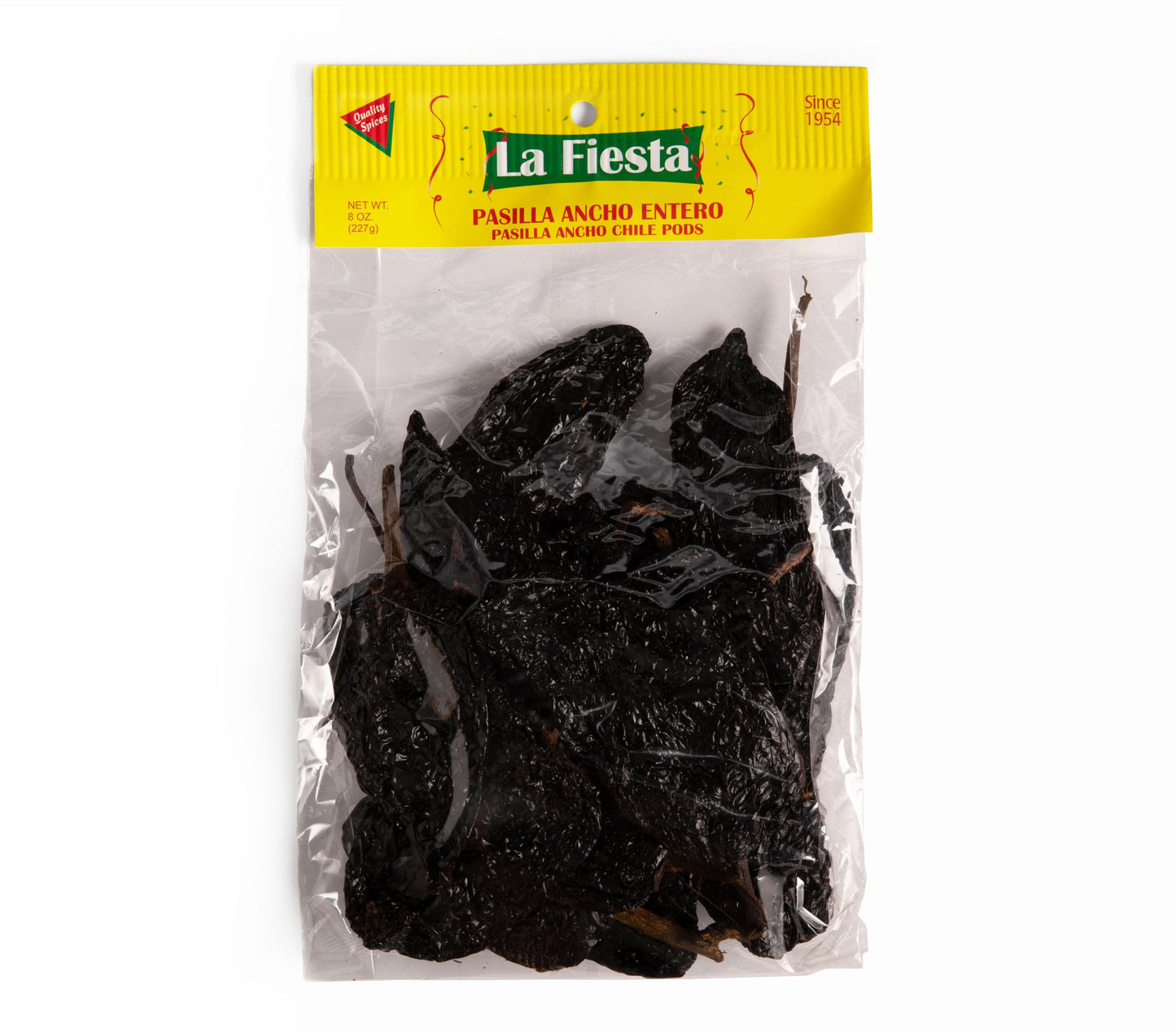 La Fiesta Pasilla Ancho Dried Whole Chile Pods, 8 oz Bag - Rich, Smoky Flavor for Moles, Enchiladas, and Tamales - Authentic Fla