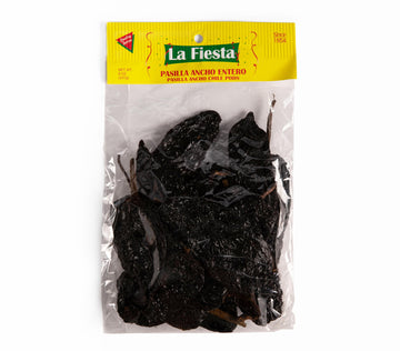 La Fiesta Pasilla Ancho Dried Whole Chile Pods, 8 oz Bag - Rich, Smoky Flavor for Moles, Enchiladas, and Tamales - Authentic Fla