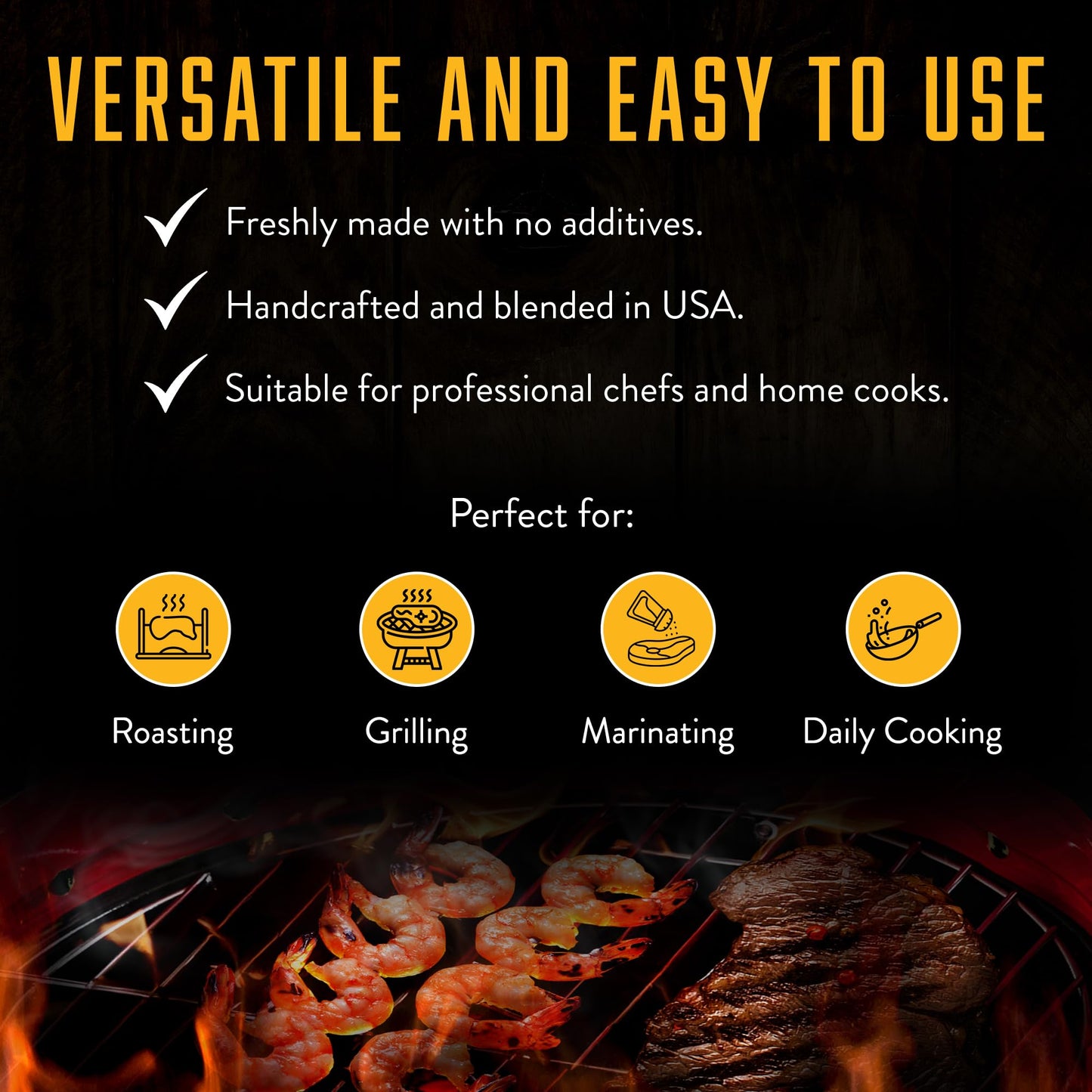 Chiles And Smoke - Scorching Sun All Purpose Seasoning For Chicken Thighs, Meats, Seafood & More, Hot Taco Seasoning With Spices, Low-Sodium Cooking Grilling Gifts, No Dairy, Gluten & Msg, 270 G