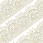FUNSHOWCASE Edible Cake Lace Rose Scallop Set - 14-inch, 10 Count, Ivory White, Model 1322