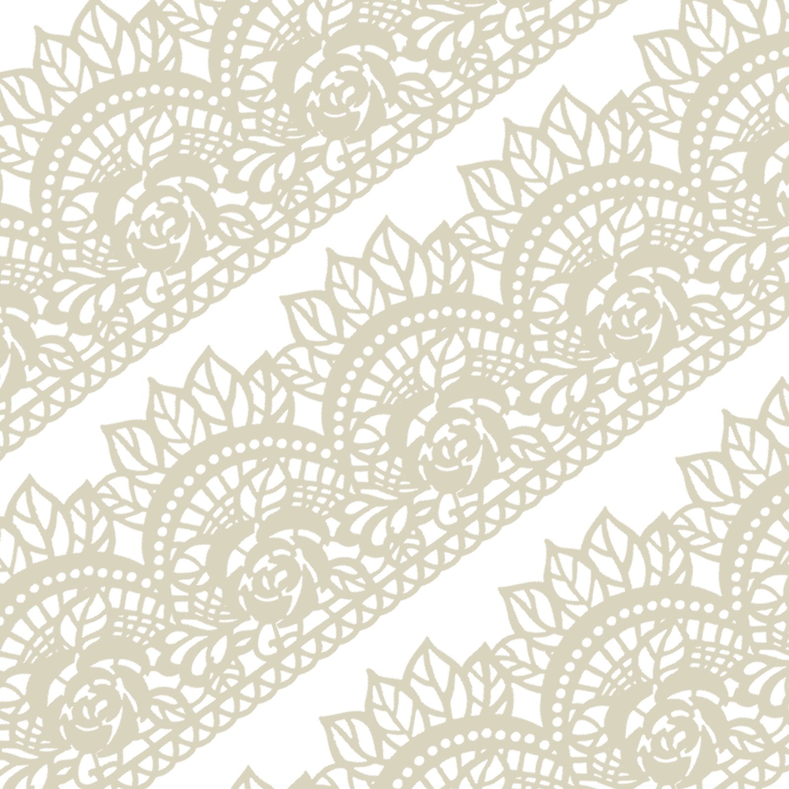 FUNSHOWCASE Edible Cake Lace Rose Scallop Set - 14-inch, 10 Count, Ivory White, Model 1322
