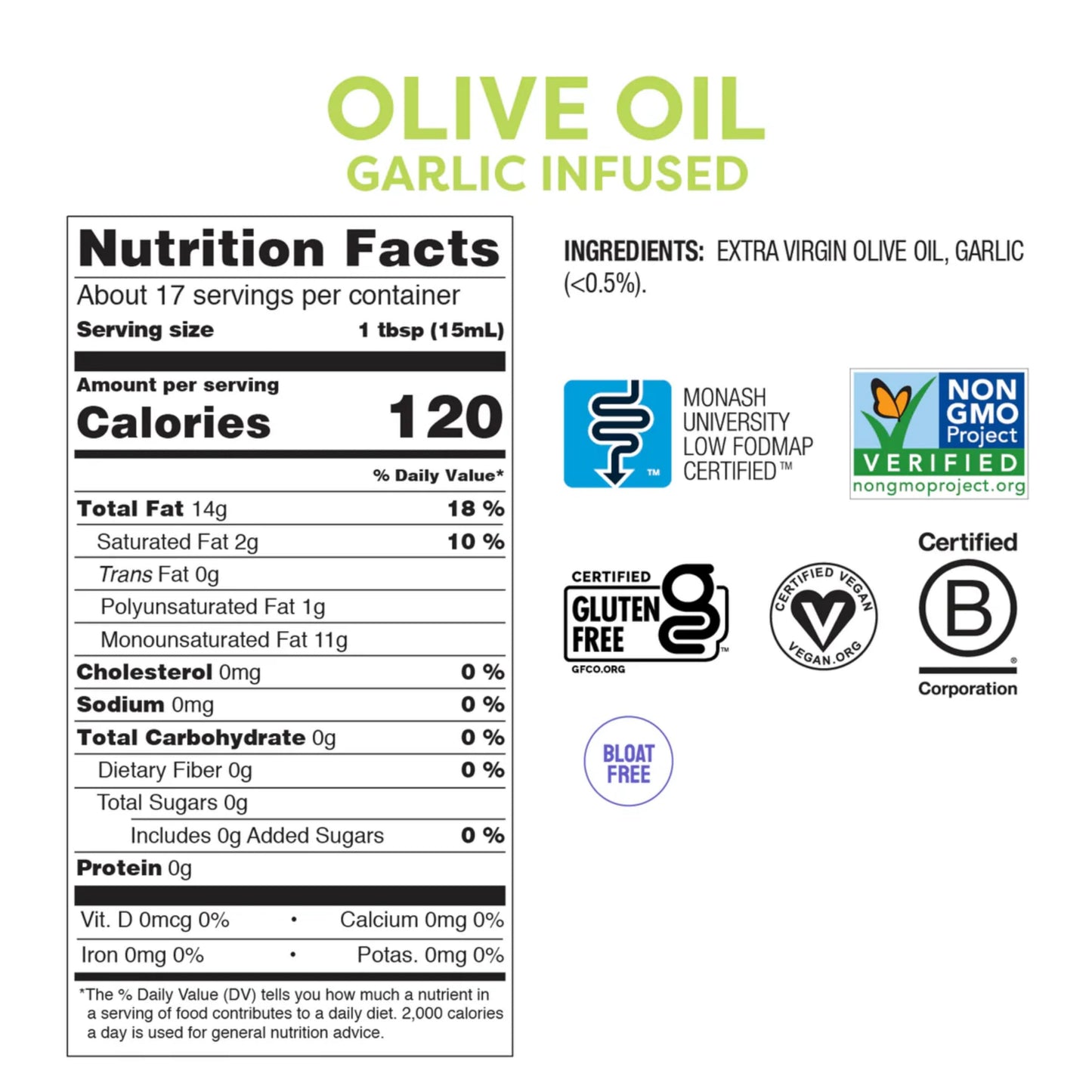 Fody Foods Garlic & Shallot Infused Olive Oil, Low FODMAP, Vegan, 8.45 Oz (Pack of 2), Gluten Free, Made in Italy