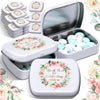 24 Pcs Wedding Mint Tins Bulk Small Tin Box with Lids Mini Rectangle Empty Hinged Tins Wedding Favor Thank You for Celebrating w