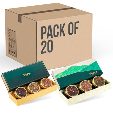 Teaniru, Gourmet Tea Collection - Pack of 10 | 6 Flavored Loose Leaf Tea Set | Gourmet Tea Gift Sets | Corporate Gifting & Bulk 