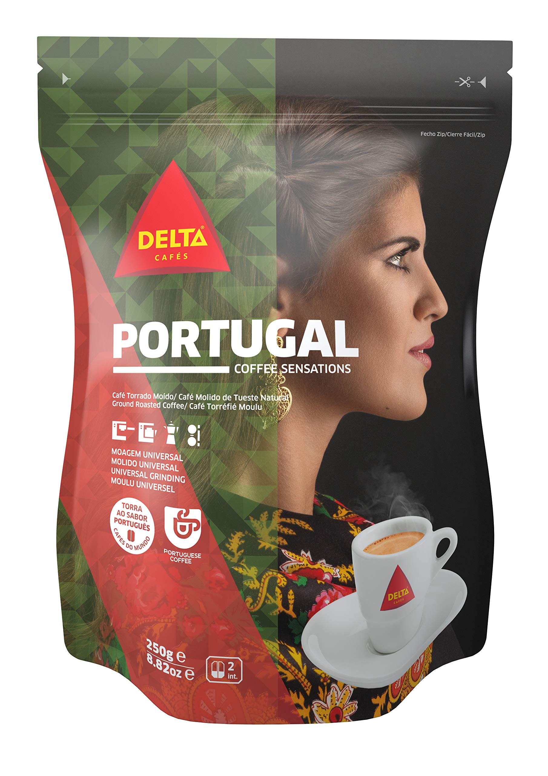 Delta Ground Roasted Coffee Portugal For Espresso Machine Or Bag 250G