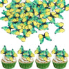 48PCS Edible Butterfly Cupcake Toppers - Edible Butterflies Cake Decoration for Wedding, Birthday, Baby Shower & Kids Parties - 