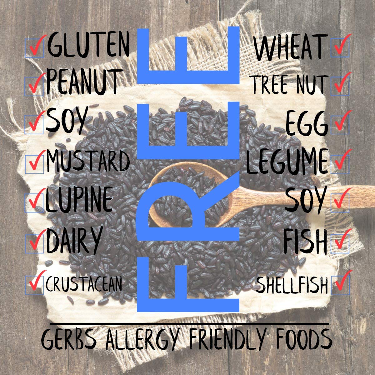 Gerbs Wild Black Canadian Rice 4 Lbs. Premium Grade | Top 14 Food Allergy Free | Freshly Harvested Packed In Resealable Bulk Bag | High In Protein, Fiber & Antioxidants | Gluten Peanut Tree Nut Free