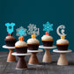 30 Pcs Snowflake Oh Baby Cupcake Toppers Glitter Winter Sweater Moon Snowflake Cupcake Picks Baby Shower It'S A Boy Cake Decorat