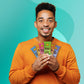 AMRITA Vegan Protein Bars Variety Pack (6 Flavors) | Peanut/Dairy Free, Soy & Gluten Free | 15g Plant Based Protein Bars | High