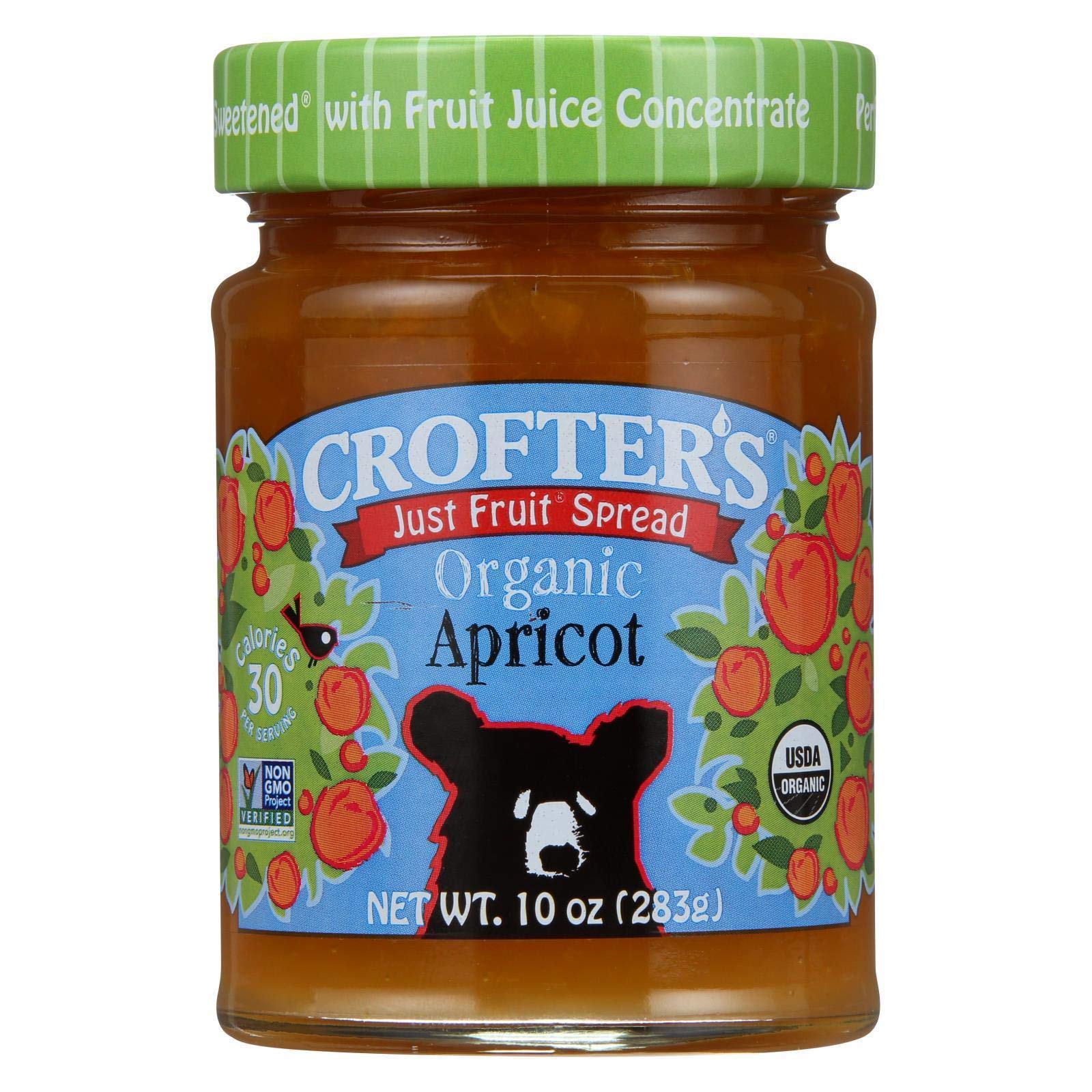 Crofters Organic Apricot Just Fruit Spread, 10 oz