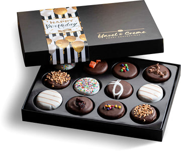 Happy Birthday Cookies - Birthday Cookie Gift Basket - Gourmet Food Gifting For Him/Her (Large, Assorted Flavors)