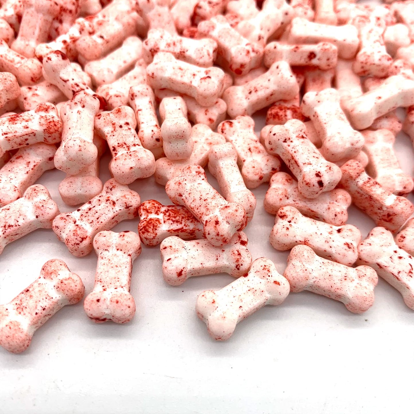 Bloody Dog Bones Candy-Spooky Halloween Themed Hard Candies Cake Cupcake Toppers Cookie Dessert Sprinkles Decorations 2.8Oz