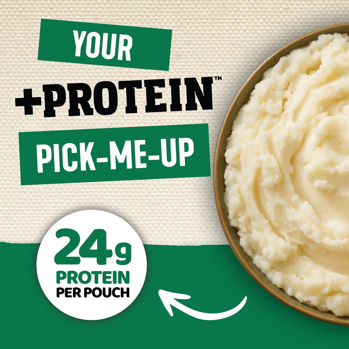 Idahoan Roasted Garlic +Protein Mashed Potatoes, Naturally Gluten-Free, 100% Real Idaho Potatoes, 4 servings per bag, 4.6 ounce