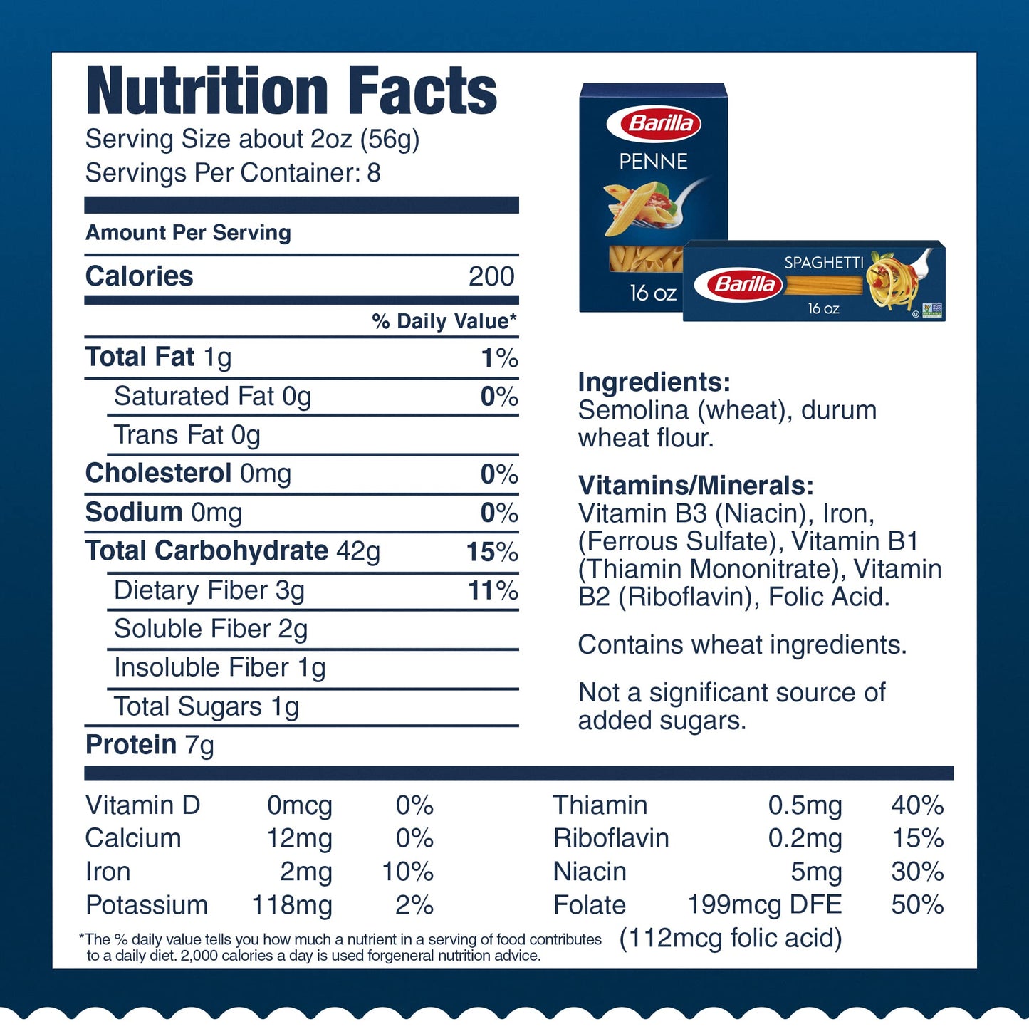 Barilla Penne Pasta & Spaghetti Pasta Variety Pack, 16 oz. Boxes (Pack of 8) - Non-GMO Pasta Made with Durum Wheat Semolina - Ko
