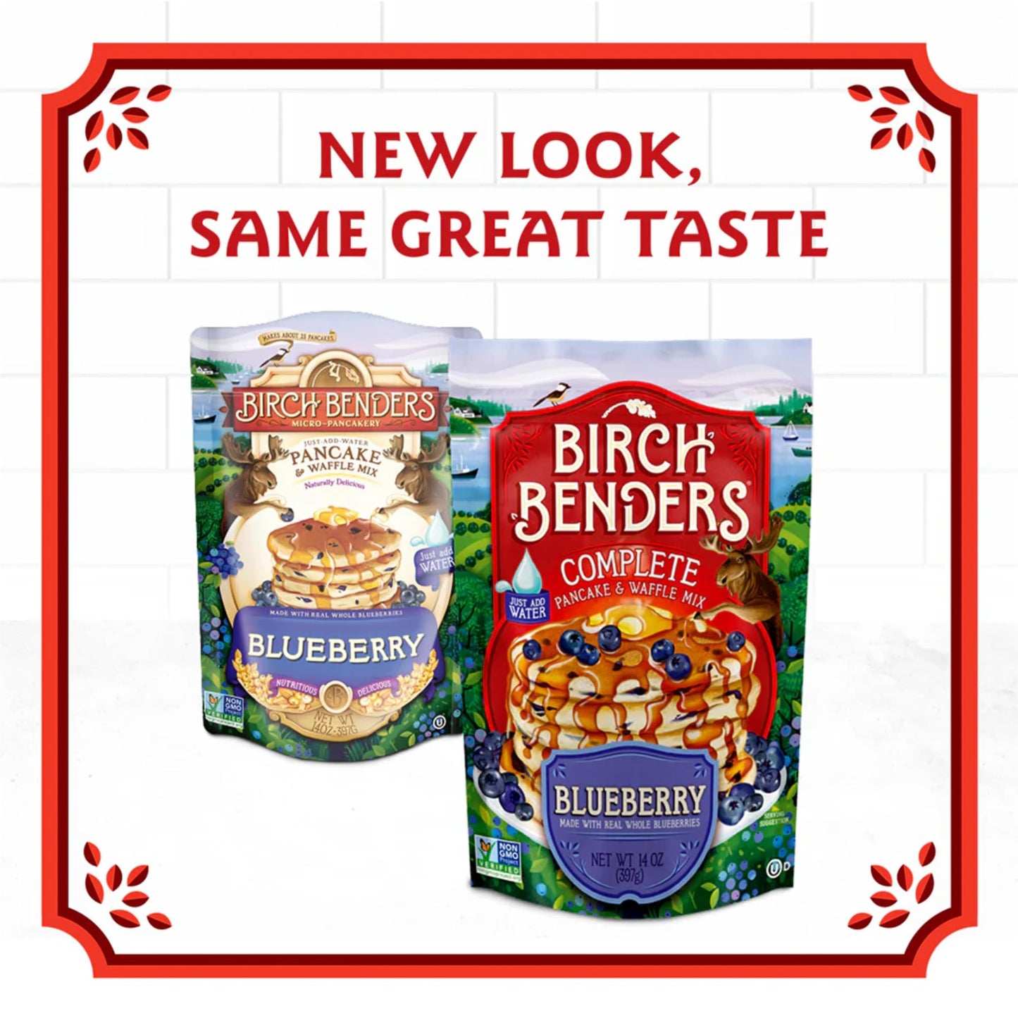 Blueberry Pancake and Waffle Mix by Birch Benders, Made with Real Blueberries, Just Add Water, Non-gMO, Dairy Free, Just Add Wat