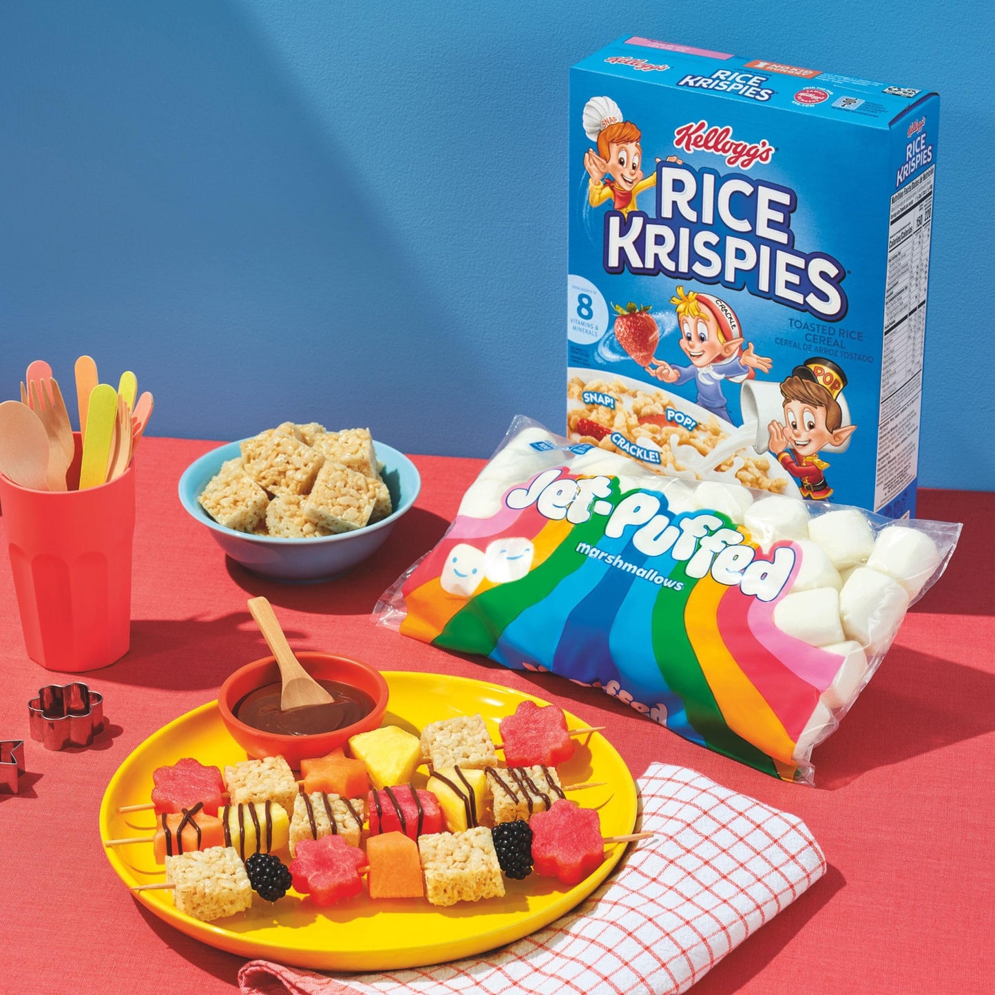 Kelloggs Rice Krispies Cold Breakfast Cereal, 8 Vitamins and Minerals, Rice Krispies Treats, Giant Size, Original, 24oz Box (1