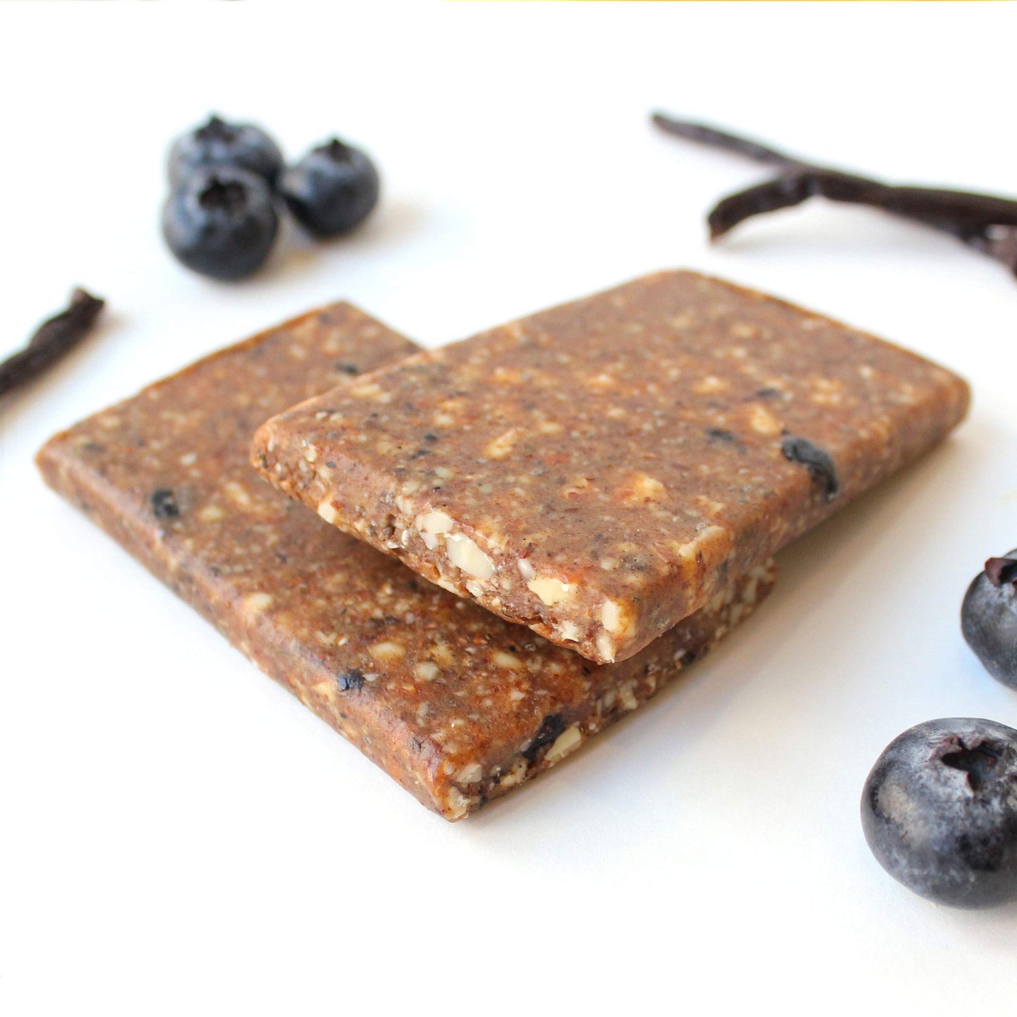 Bearded Brothers Organic Vegan Protein Energy Bars, Blueberry Vanilla, Gluten Free, 12 Count