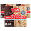 Streits Whole Wheat Matzo - Thin & Crispy, Non-GMO, Sodium Free, Low Fat, Vegan, Family Owned, Kosher Certified (11oz, Pack of 