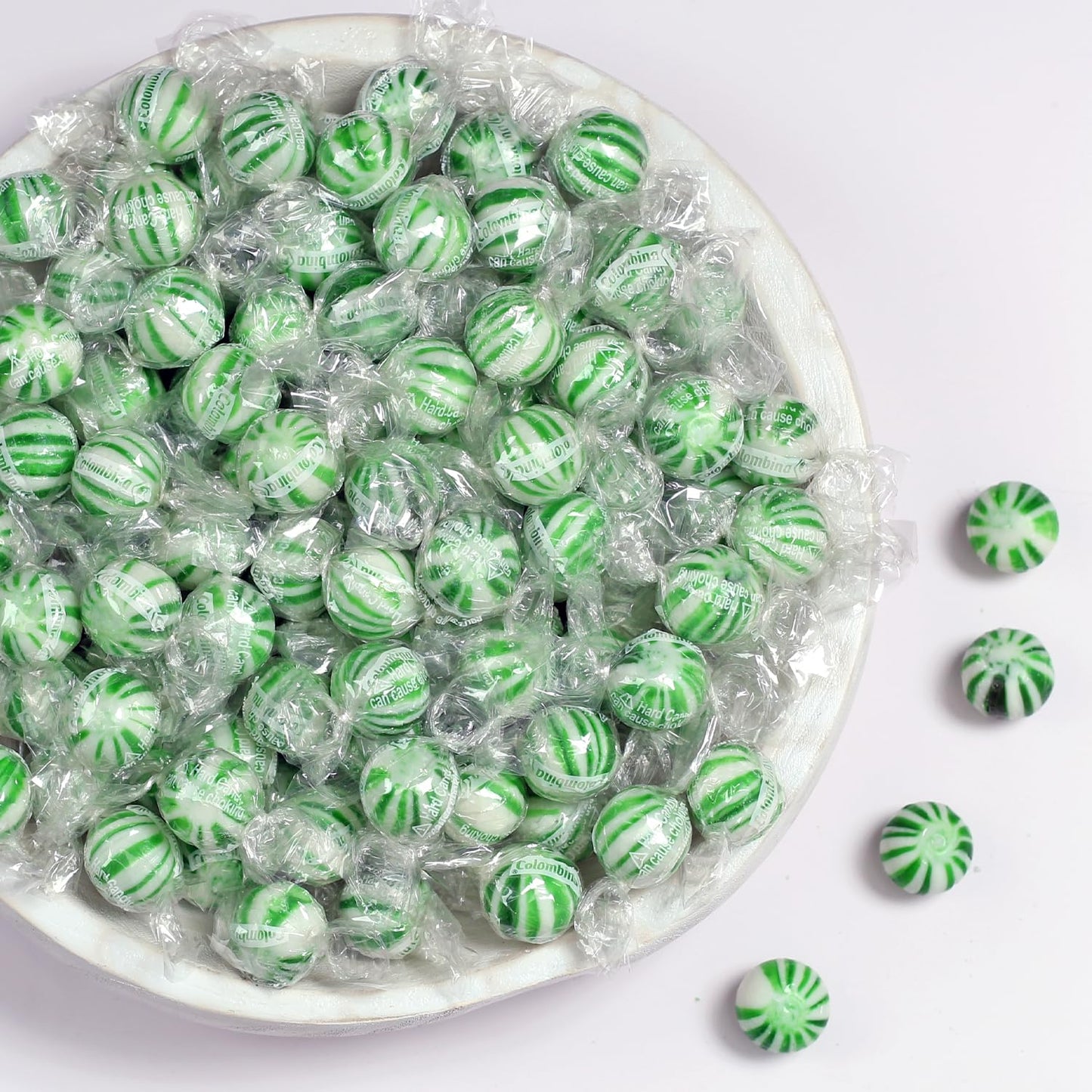 Jumbo Spearmint Mint Balls - 3Lbs - Bulk Green Saint Patrick'S Day Candies - Green Candies For Buffet - Starlight Jumbo Mints - Hard Candy Mints For Office, Parties