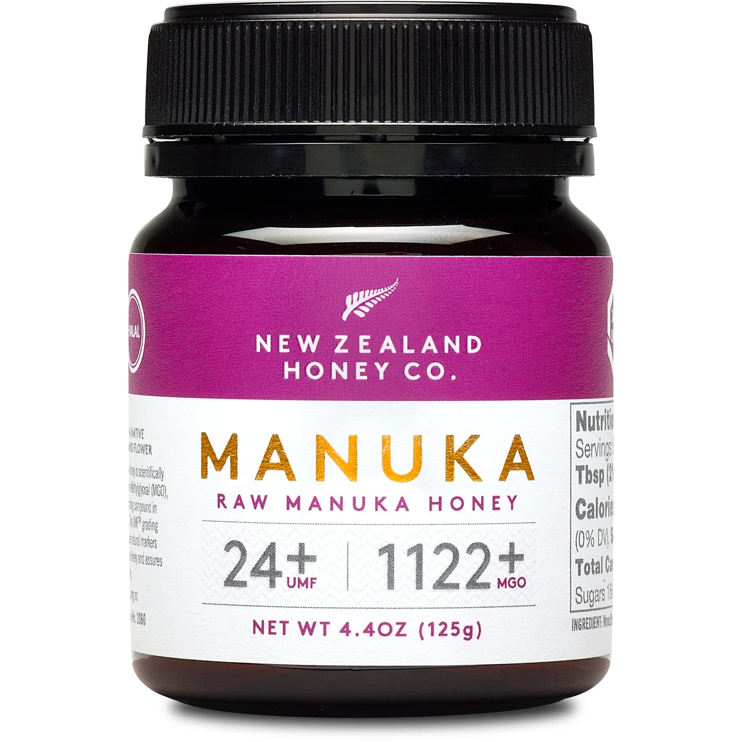 New Zealand Honey Co. Raw Manuka Honey Umf 24+ | Mgo 1122+ / 4.4Oz | 125G