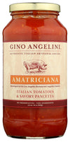 GINO ANGELINI Pasta Sauce AMATRICIANA, Tomato & Bacon, 24 oz, Pack of 2