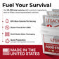 Legacy Food Storage Gluten Free 60 Serving Bucket, Emergency Food Supply, 22,760 Total Calories, 60 Large Servings, Shelf Stable Lunch & Dinner Entrees, Freeze Dried Survival Meals For Mre Camping, Hiking, & Backpacking