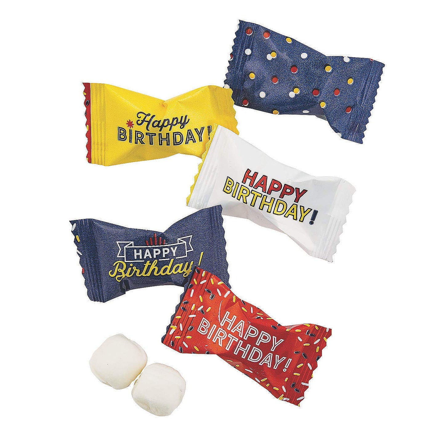 Happy Birthday Buttermints (108 Individually Wrapped Mints) Bulk Party Candy