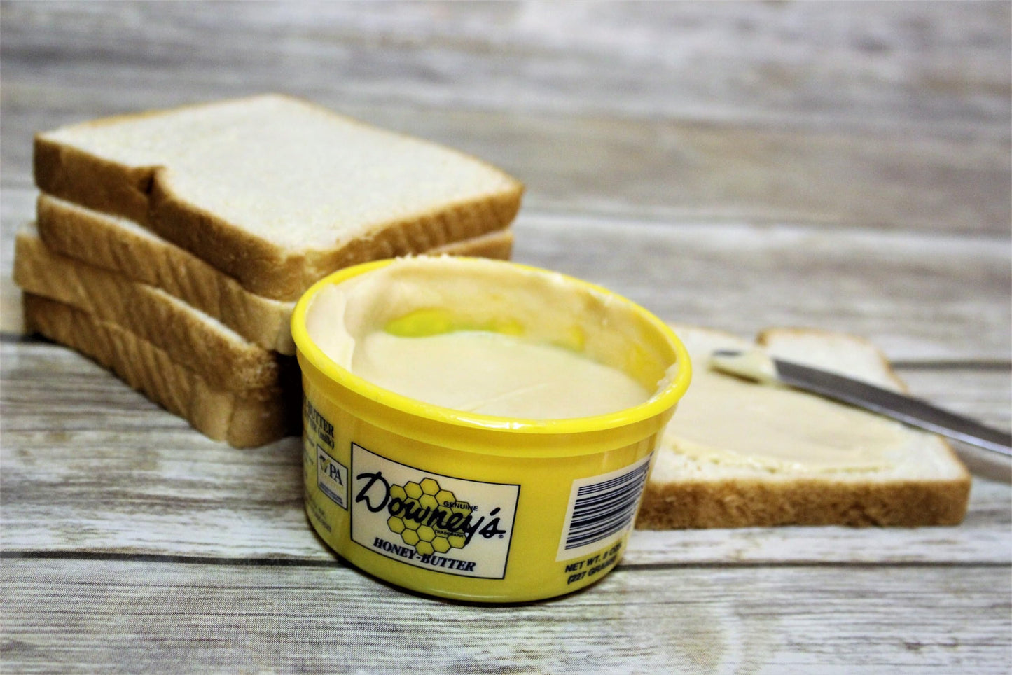Amishtastes Downey'S All-Natural Original Honey Butter, Favorite Amish Food, 8 Oz. (Pack Of 6)