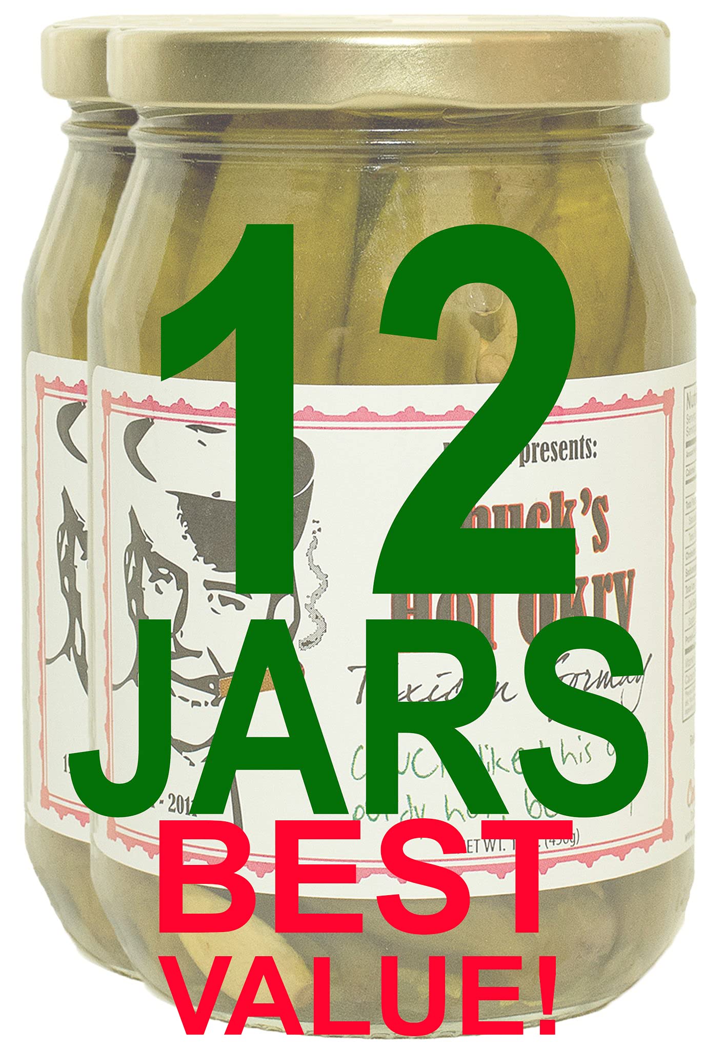 Conscious Choice Foods Gourmet Spicy Okra with Garlic & Habanero - One Dozen (Full Case)