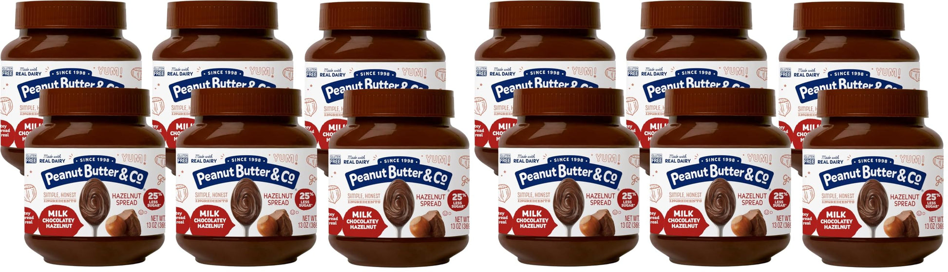 Milk Chocolatey Hazelnut Spread 13 oz (Pack of 2)