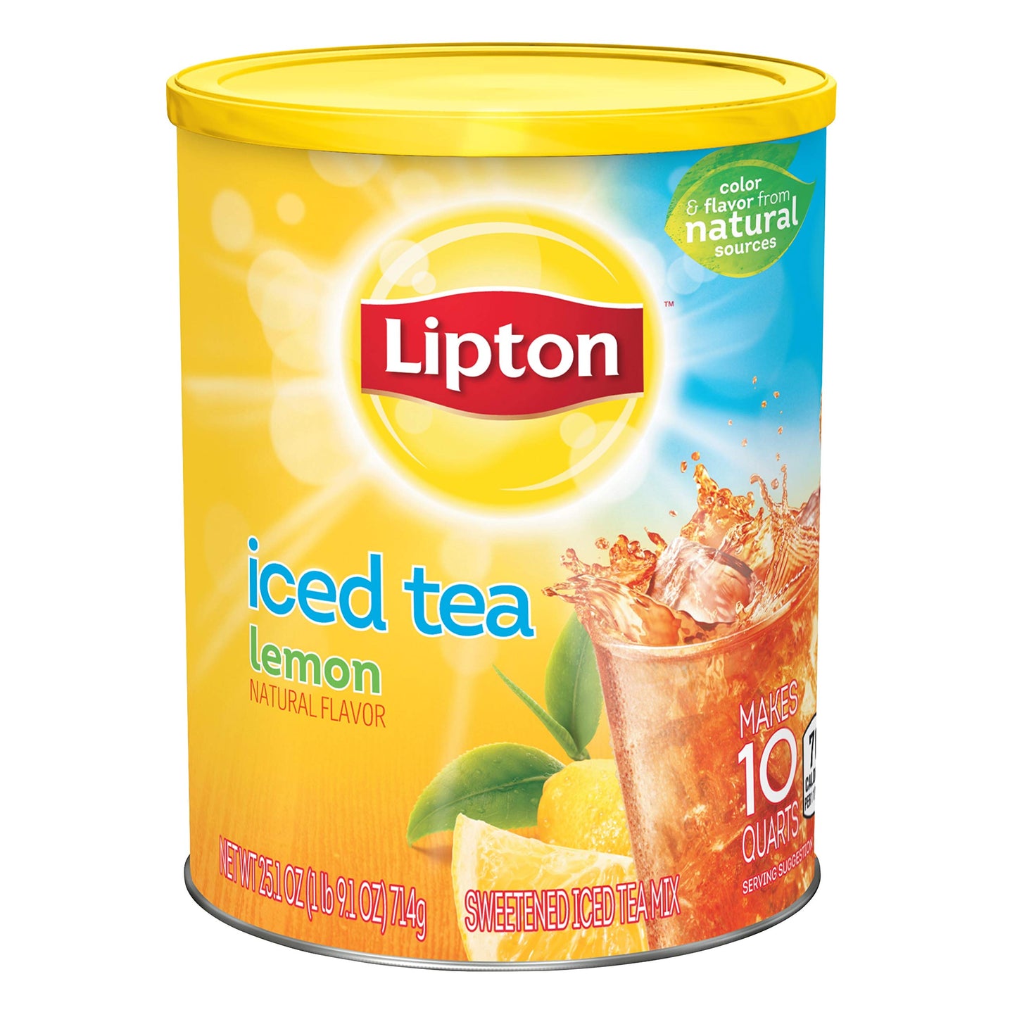 Lipton Iced Tea Mix, Lemon Flavor, 10 Quarts, Pack of 6, Model 41000223006