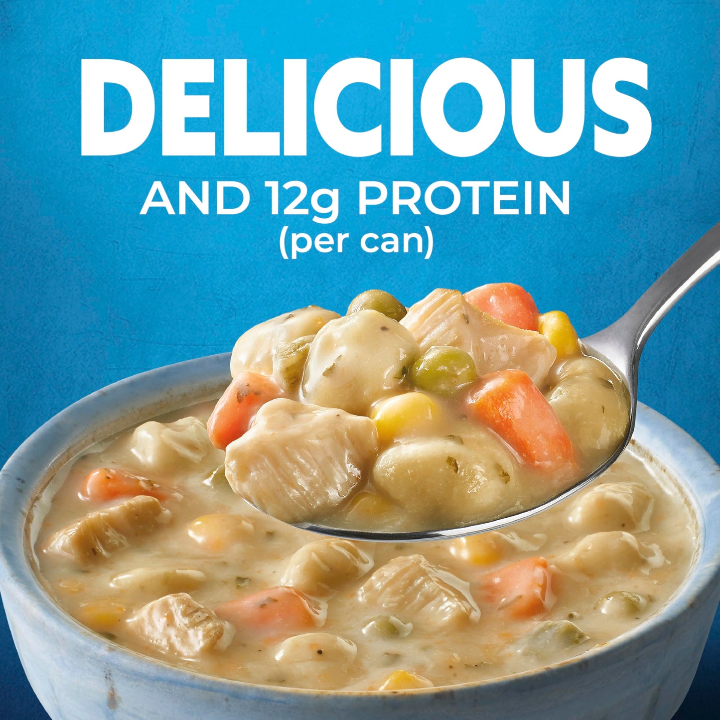 Progresso Hearty Chicken Pot Pie Style with Dumplings Soup, Rich and Hearty Canned Soup, 18.5 oz