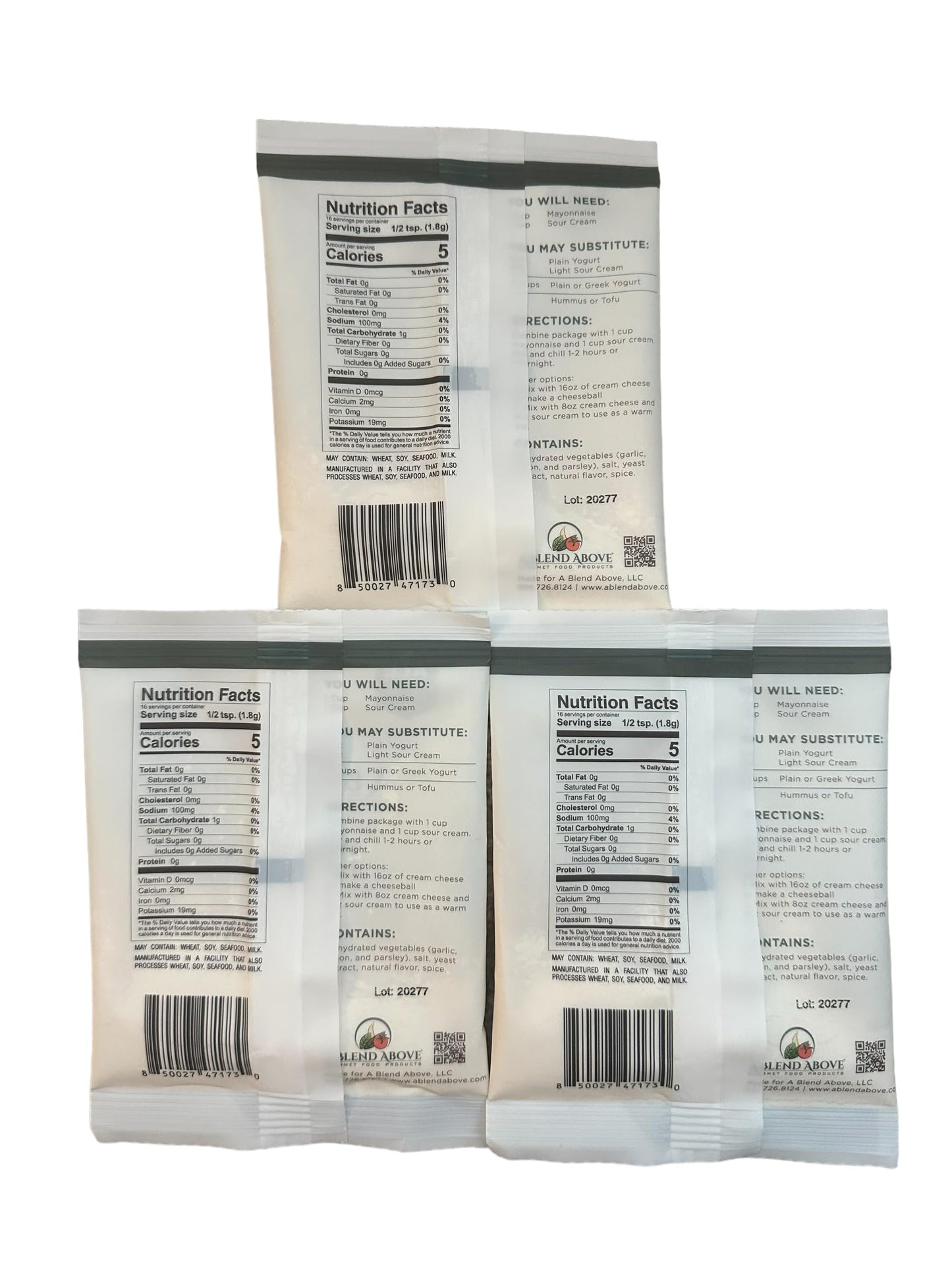 A Blend Above Roasted Garlic Butter Dip Mix Mixed Seasoning Packet (3 Pack), Gluten-Free, No Msg, All Natural, No Preservatives,