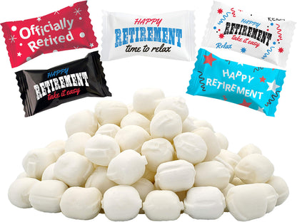The Dreidel Company Happy Retirement Buttermints, Mint Candies, After Dinner Mints, Butter Mint Candy, Fat-Free, Individually Wr