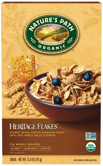 Nature 'S Path Organic - Cereal Heritage Flakes Whole Grains High Fiber - 13.25 Oz.