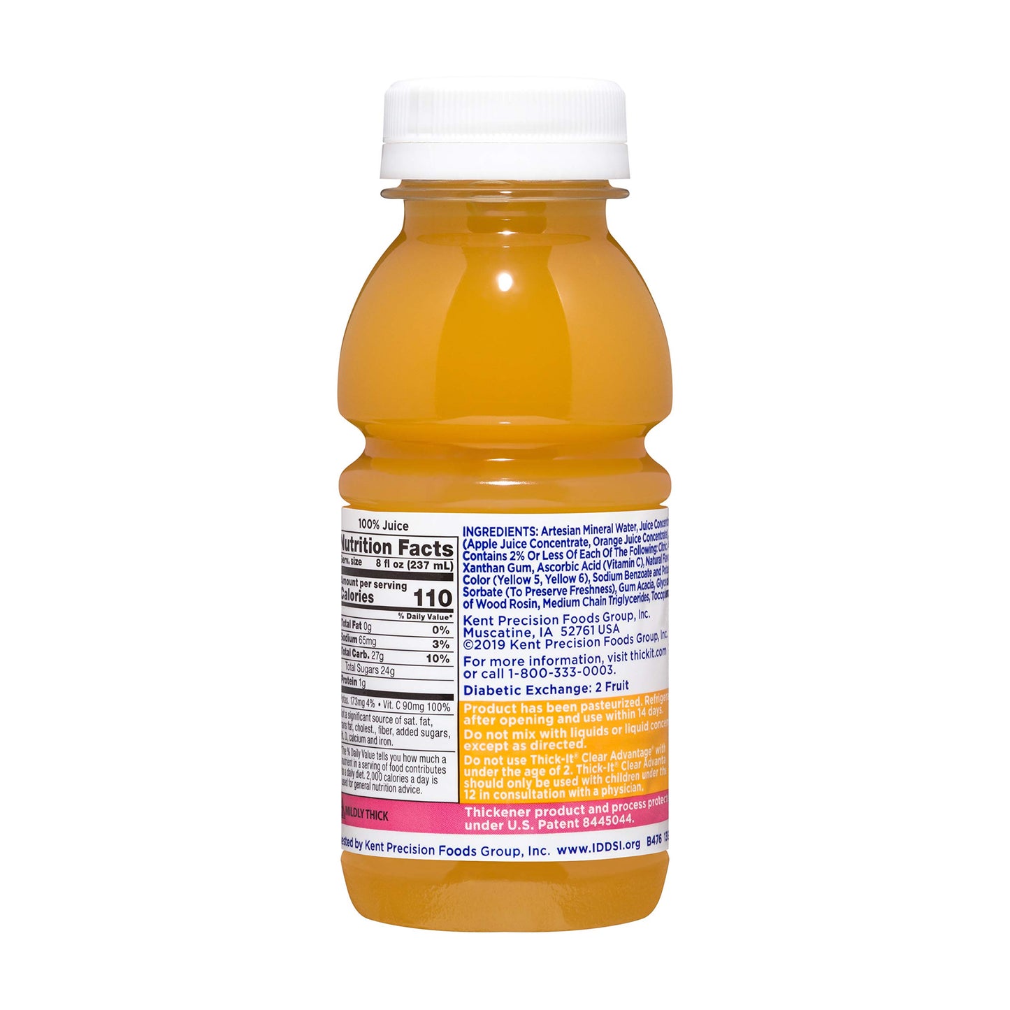 Thick-It Clear Advantage Thickened Orange Juice Blend - Mildly Thick/Nectar, 8 Oz Bottle (Pack Of 24) (B476-L9044)
