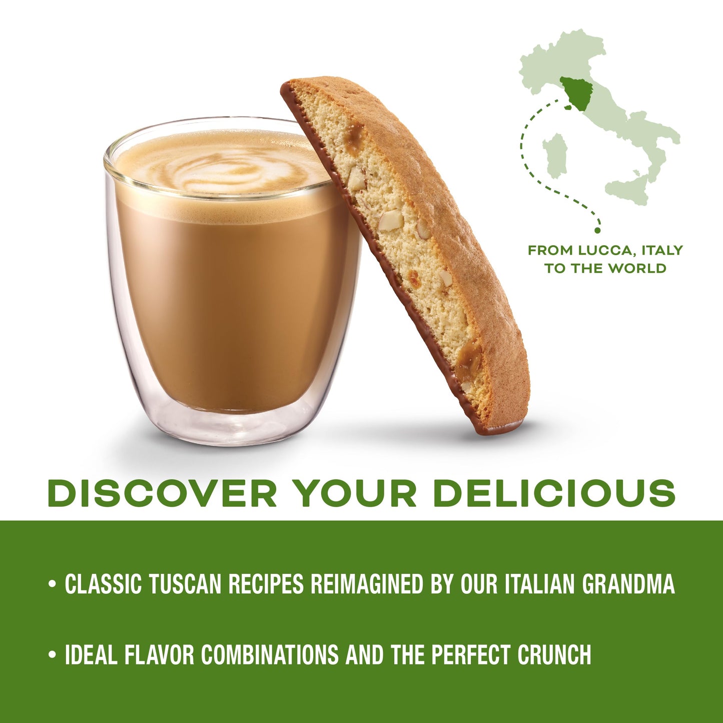 Nonni's Toffee Almond Biscotti, 6.88 Ounce - Deliciously Crunchy Italian Treat, Perfect for Snacking and Enjoying with Coffee