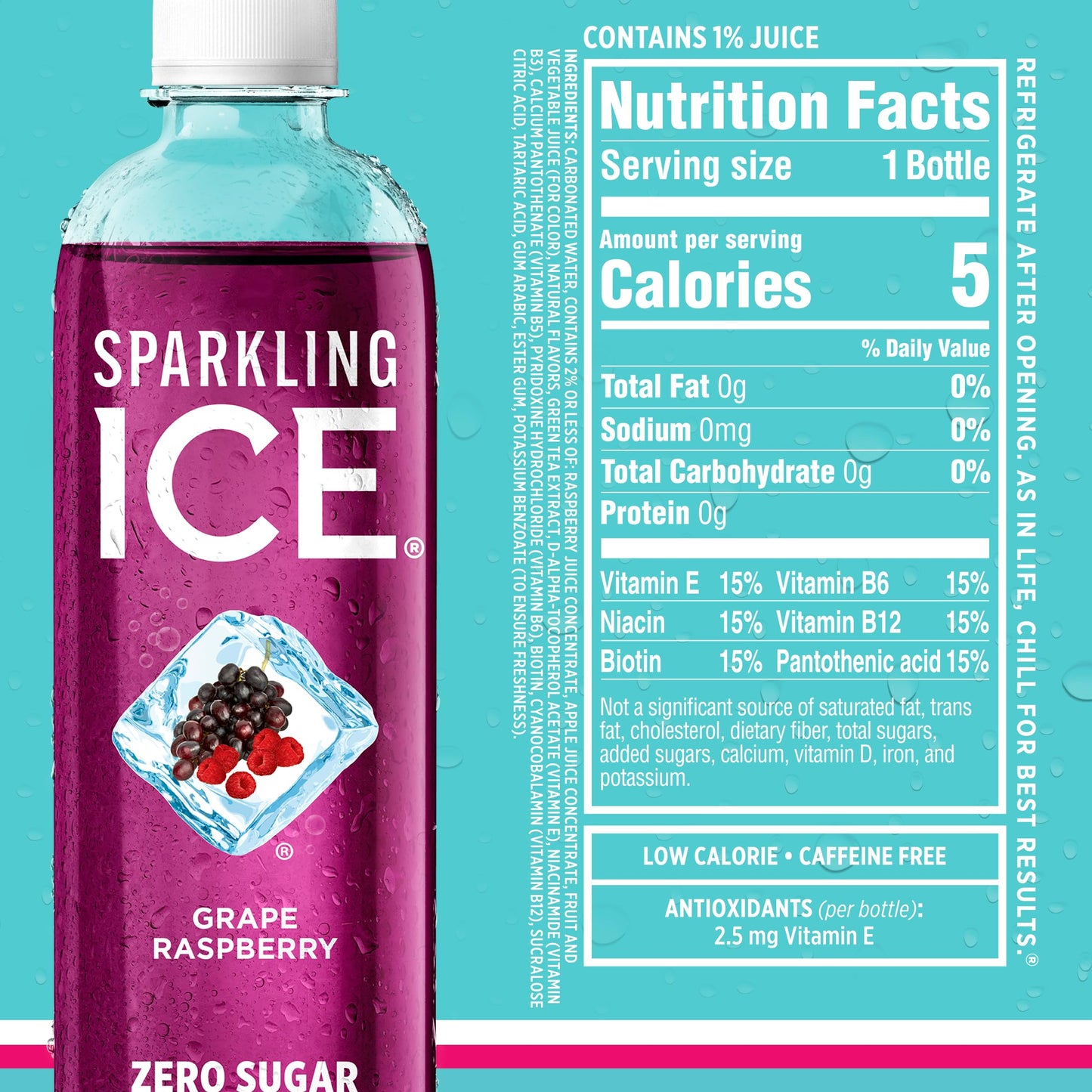 Sparkling Ice Blue Variety Pack, Zero Sugar Sparkling Water, with Vitamins and Antioxidants, 17 fl oz, 12 count (Classic Lemonad