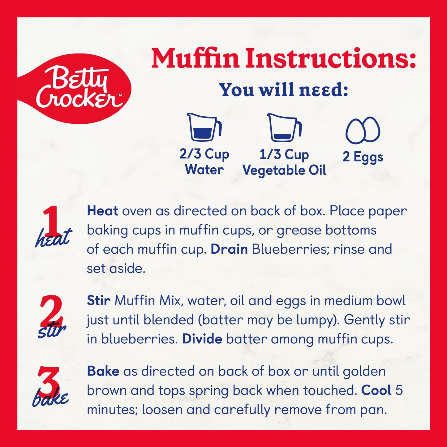 Betty Crocker Wild Blueberry Muffin And Quick Bread Mix, 16.9 Oz.