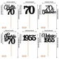 Rssta i 24 Pack Cupcake Toppers Glitter Seventy for 70th Birthday Party, Black Paper Decorations