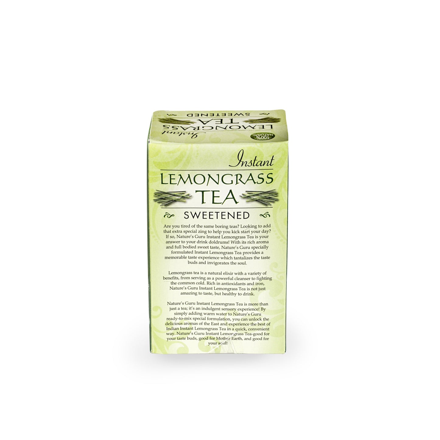 Natures Guru Instant Lemongrass Chai Tea Drink Mix Sweetened 10 Count Single Serve On-the-Go Drink Packets (Pack of 4)