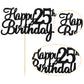 Gyufise 1Pc Happy 25Th Birthday Cake Topper Glitter 25Th Birthday Cake Pick Cheers To 25 Years Old Twenty Five Fabulous Cake Dec